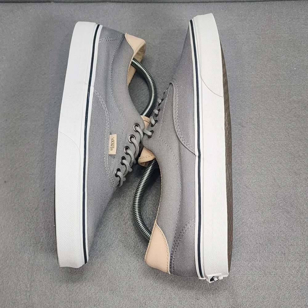 Vans Era 59 Frost Gray Tan Leather Accents Skate Shoes Mens 11